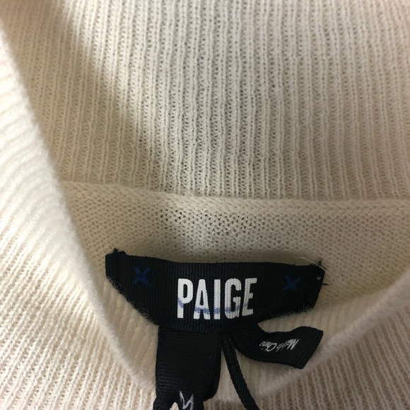 Paige Wayne Two-Tone Sweater in fresh linen/aged parchment-size M - Picture 7 of 8